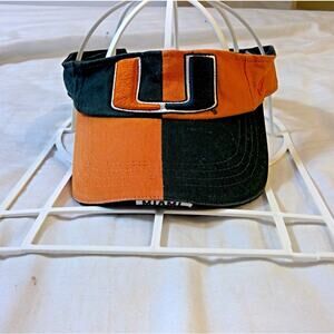 Zephyr University of Miami Hurricanes Visor Green/Orange Adjustable NCAA